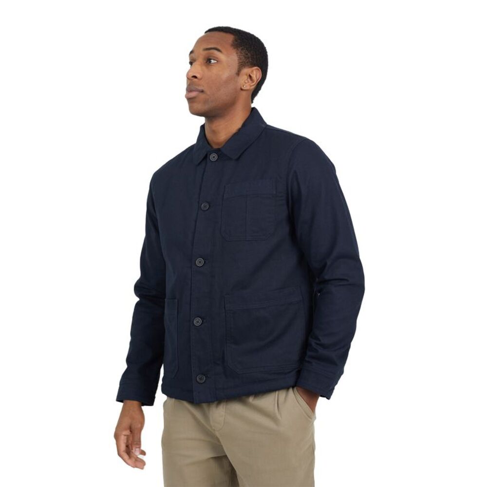 Brave Soul Mens Gloucester Borg Lined Button Through Shacket / Black